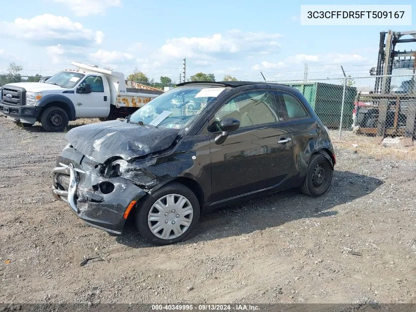 2015 Fiat 500C Pop VIN: 3C3CFFDR5FT509167 Lot: 40349995