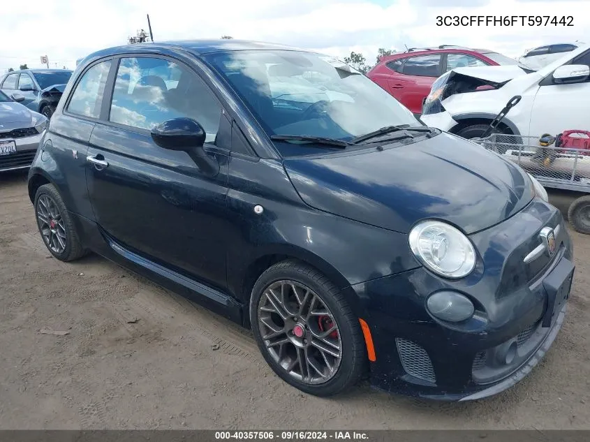 2015 Fiat 500 Abarth VIN: 3C3CFFFH6FT597442 Lot: 40357506