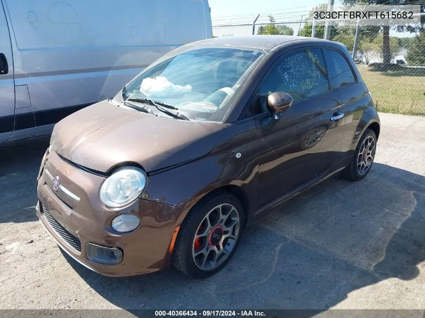 2015 Fiat 500 Sport VIN: 3C3CFFBRXFT615682 Lot: 40366434