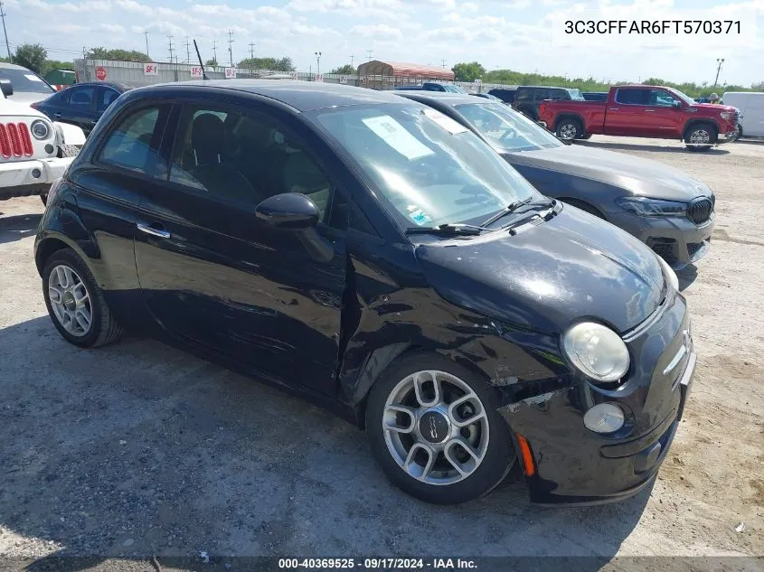 2015 Fiat 500 Pop VIN: 3C3CFFAR6FT570371 Lot: 40369525