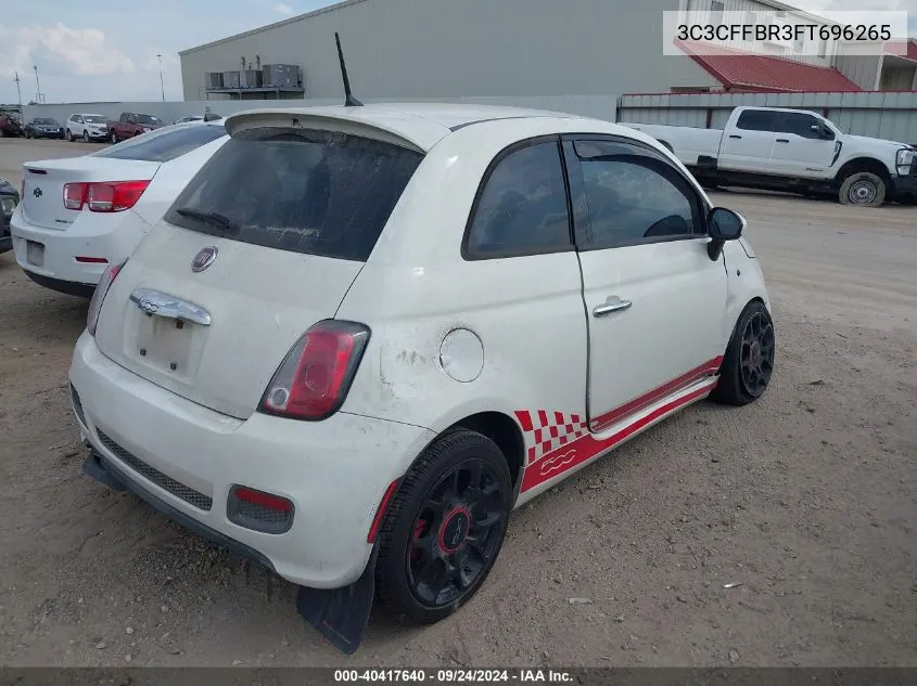 2015 Fiat 500 Sport VIN: 3C3CFFBR3FT696265 Lot: 40417640