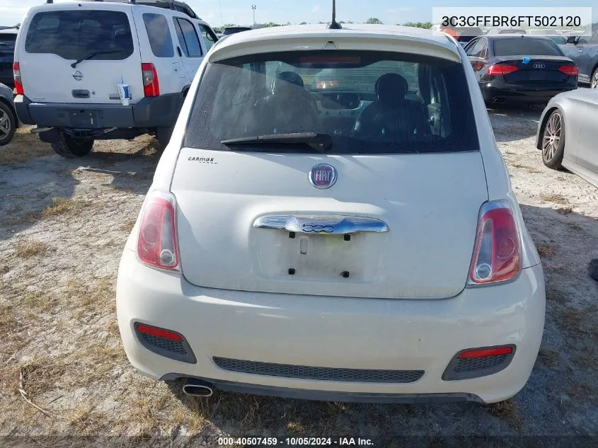 2015 Fiat 500 Sport VIN: 3C3CFFBR6FT502120 Lot: 40507459