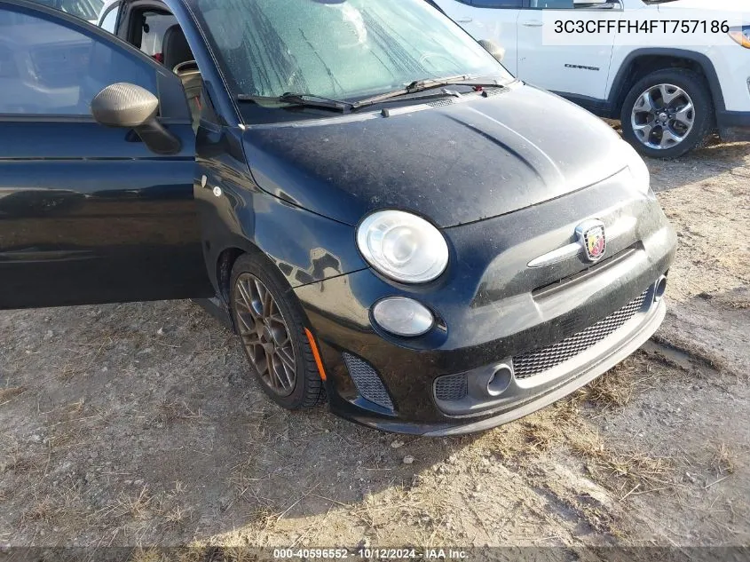 2015 Fiat 500 Abarth VIN: 3C3CFFFH4FT757186 Lot: 40596552