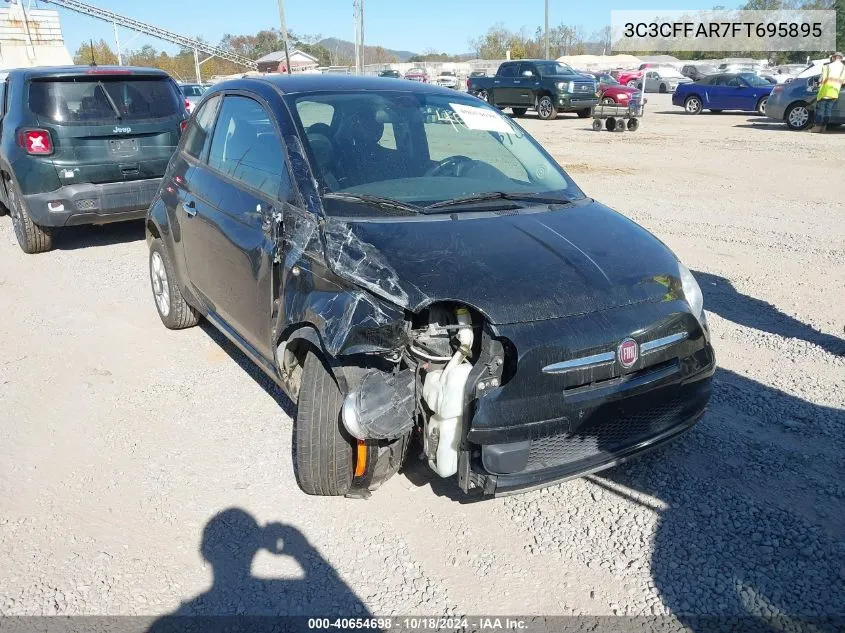 2015 Fiat 500 Pop VIN: 3C3CFFAR7FT695895 Lot: 40654698