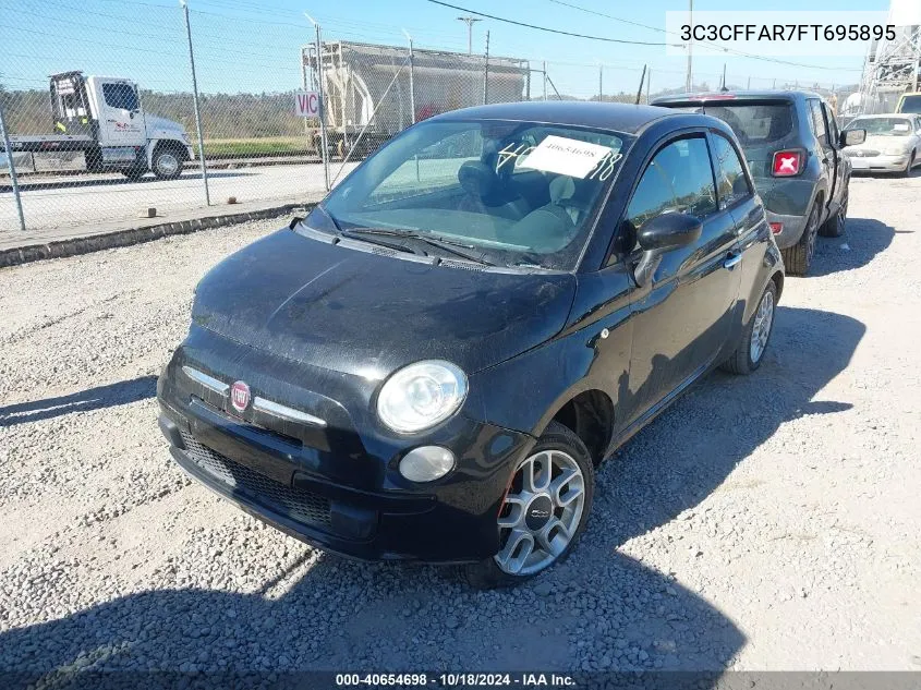 2015 Fiat 500 Pop VIN: 3C3CFFAR7FT695895 Lot: 40654698