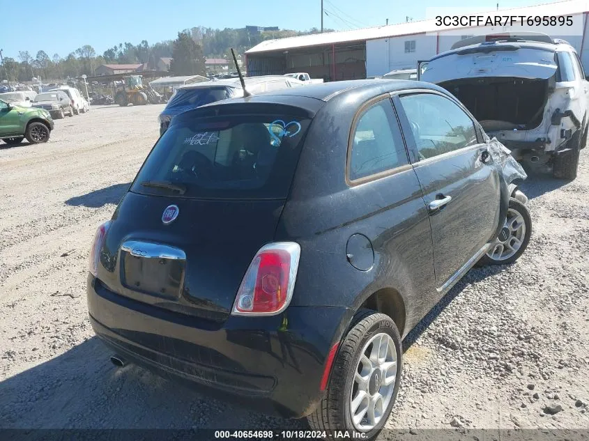 2015 Fiat 500 Pop VIN: 3C3CFFAR7FT695895 Lot: 40654698