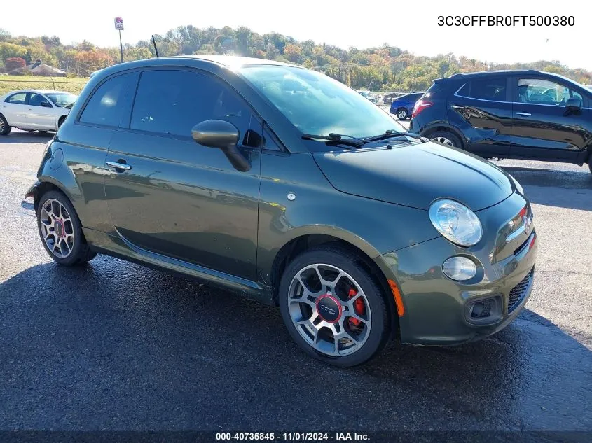 2015 Fiat 500 Sport VIN: 3C3CFFBR0FT500380 Lot: 40735845