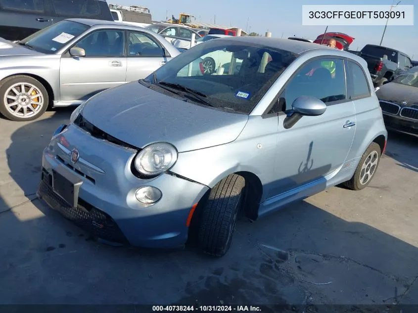 2015 Fiat 500E Battery Electric VIN: 3C3CFFGE0FT503091 Lot: 40738244