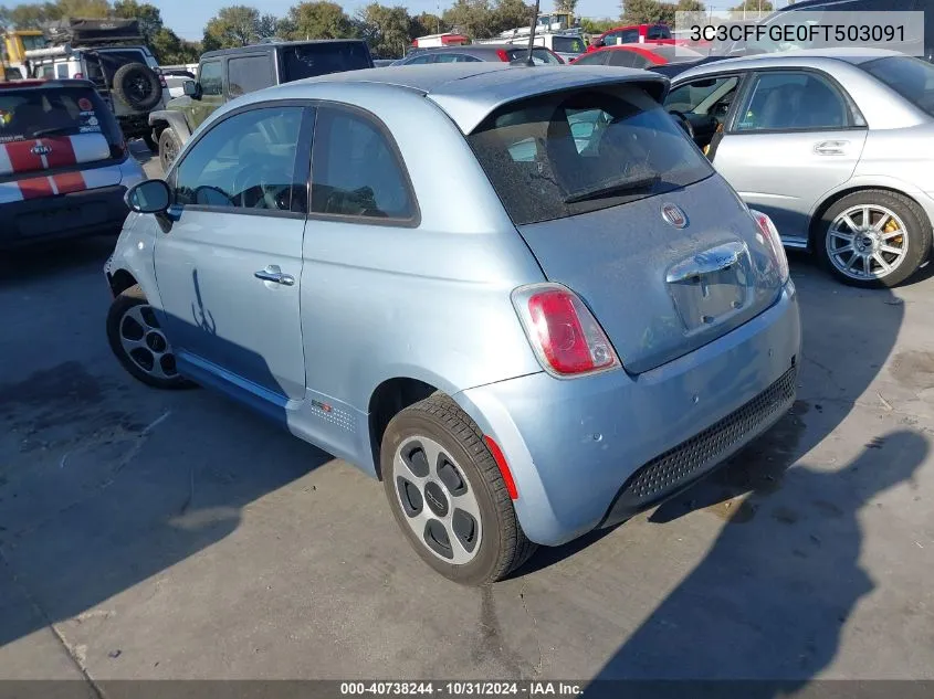 2015 Fiat 500E Battery Electric VIN: 3C3CFFGE0FT503091 Lot: 40738244