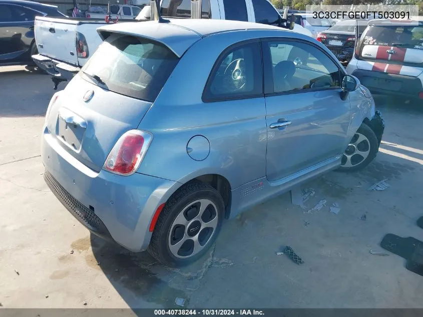 2015 Fiat 500E Battery Electric VIN: 3C3CFFGE0FT503091 Lot: 40738244