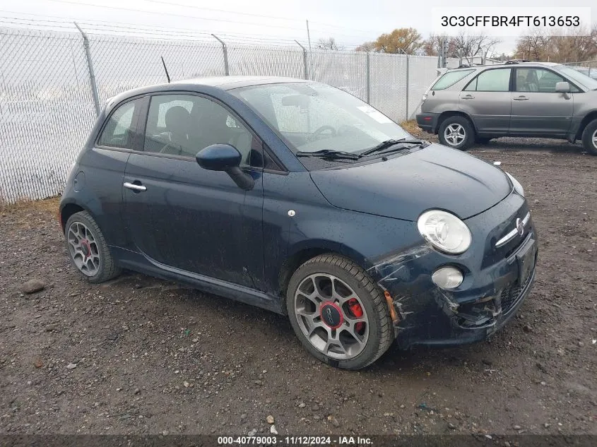 2015 Fiat 500 Sport VIN: 3C3CFFBR4FT613653 Lot: 40779003