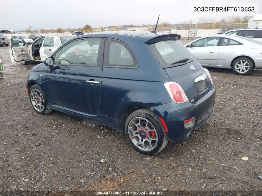 2015 Fiat 500 Sport VIN: 3C3CFFBR4FT613653 Lot: 40779003