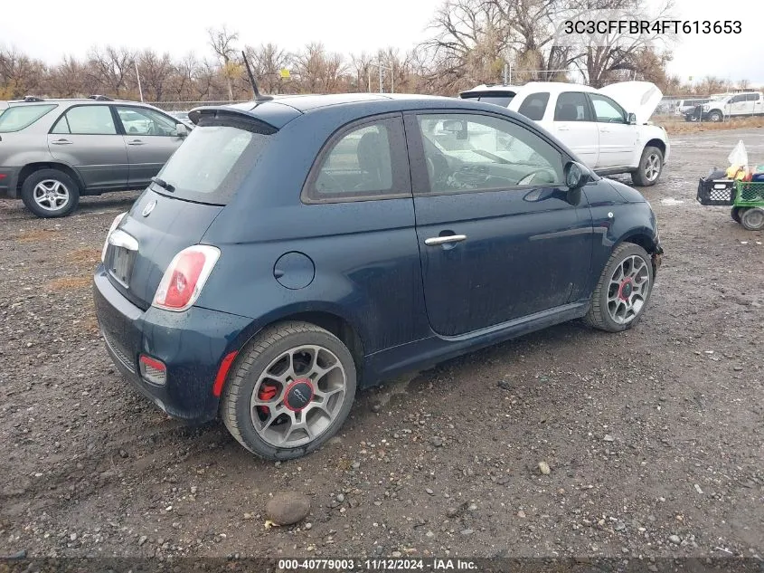 2015 Fiat 500 Sport VIN: 3C3CFFBR4FT613653 Lot: 40779003