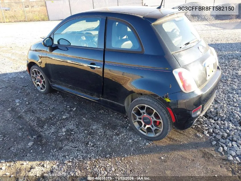 2015 Fiat 500 Sport VIN: 3C3CFFBR8FT582150 Lot: 40835375