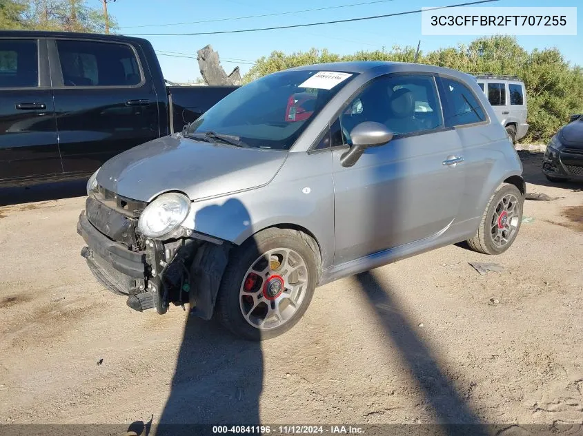 2015 Fiat 500 Sport VIN: 3C3CFFBR2FT707255 Lot: 40841196