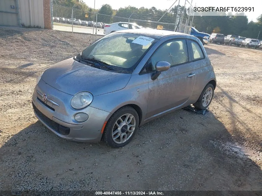 2015 Fiat 500 Pop VIN: 3C3CFFAR6FT623991 Lot: 40847455