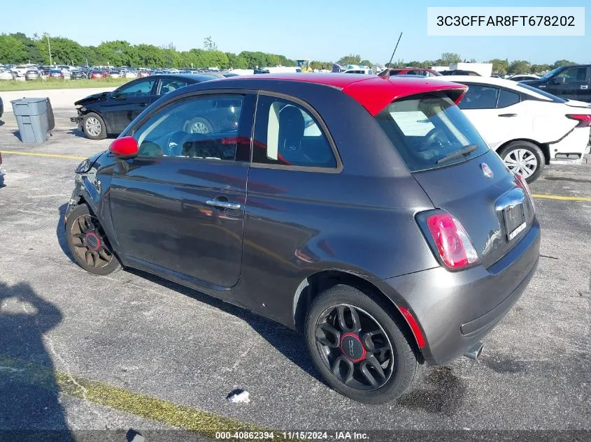 2015 Fiat 500 Ribelle VIN: 3C3CFFAR8FT678202 Lot: 40862394