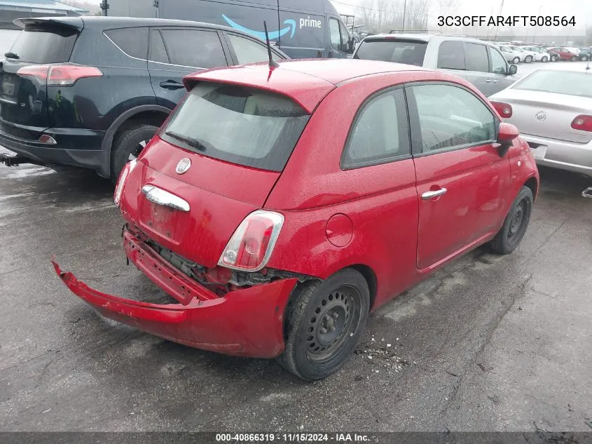 2015 Fiat 500 Pop VIN: 3C3CFFAR4FT508564 Lot: 40866319