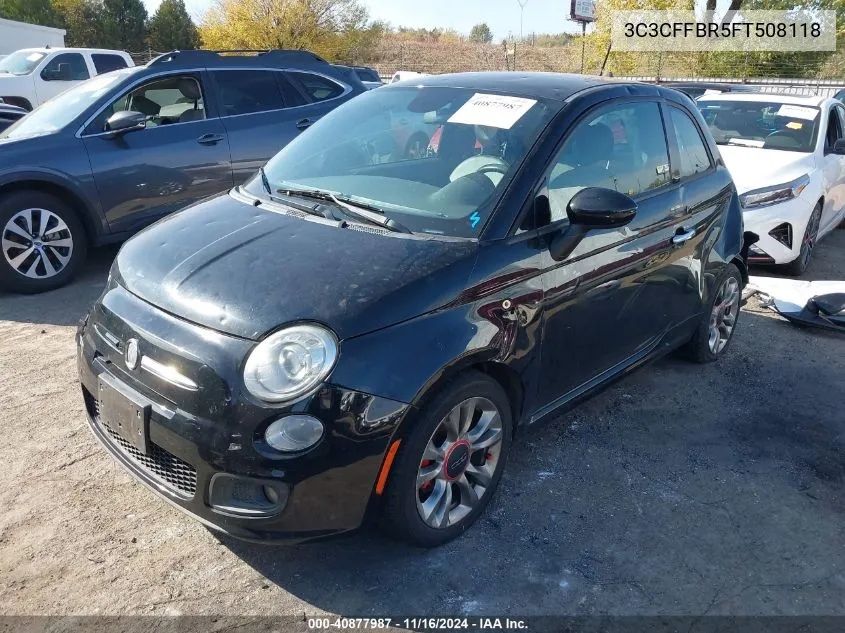 2015 Fiat 500 Sport VIN: 3C3CFFBR5FT508118 Lot: 40877987