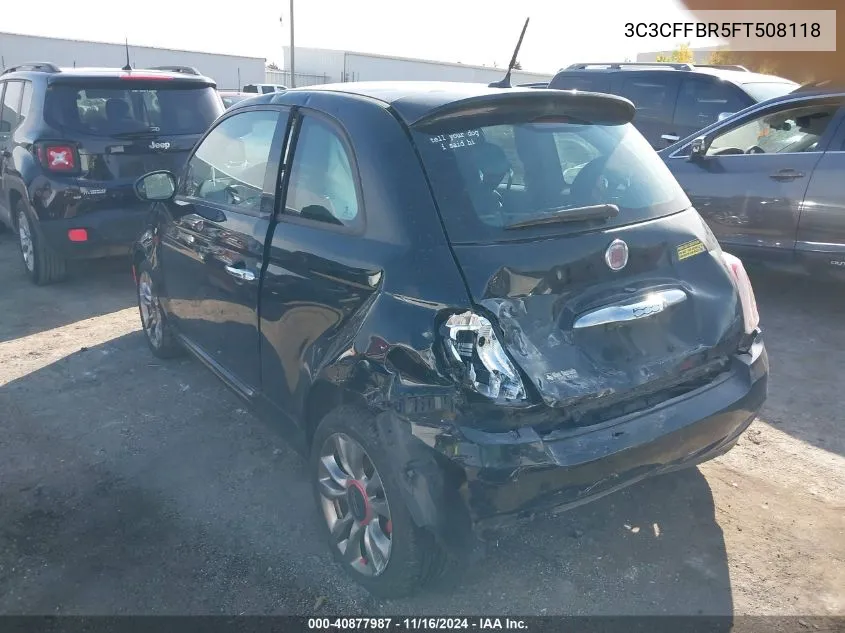 2015 Fiat 500 Sport VIN: 3C3CFFBR5FT508118 Lot: 40877987