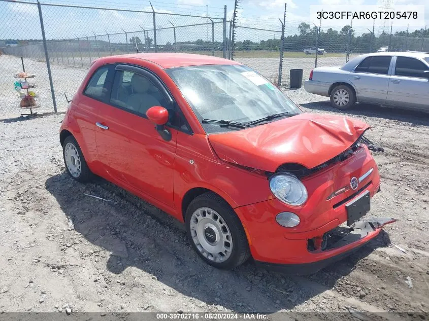 3C3CFFAR6GT205478 2016 Fiat 500 Pop