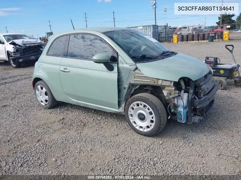 2016 Fiat 500 Pop VIN: 3C3CFFAR8GT134641 Lot: 39766293