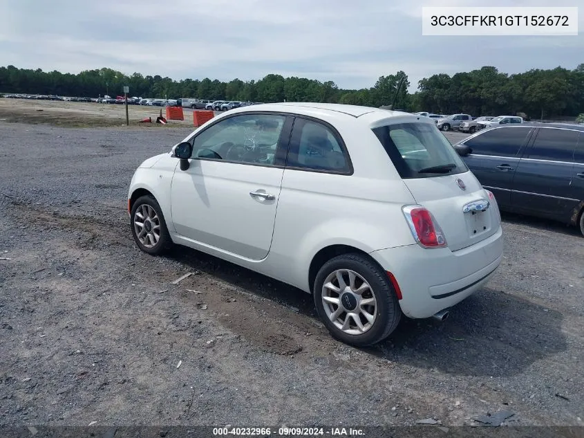 3C3CFFKR1GT152672 2016 Fiat 500 Easy