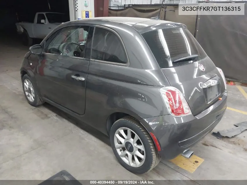 3C3CFFKR7GT136315 2016 Fiat 500 Easy