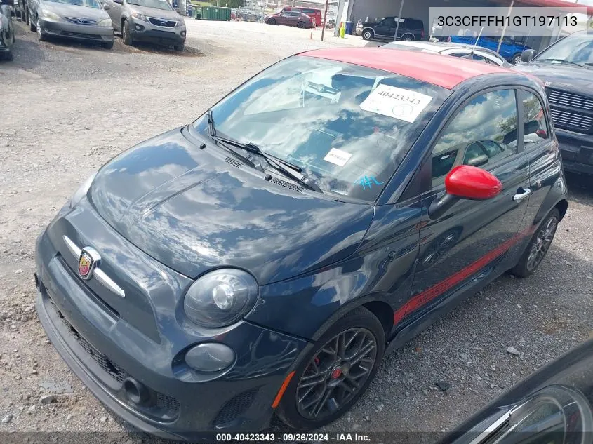 2016 Fiat 500 Abarth VIN: 3C3CFFFH1GT197113 Lot: 40423343