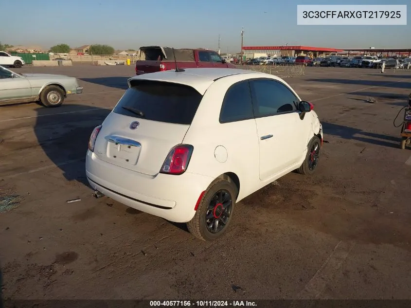 3C3CFFARXGT217925 2016 Fiat 500 Pop