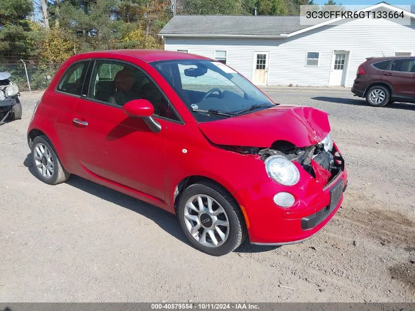 2016 Fiat 500 Easy VIN: 3C3CFFKR6GT133664 Lot: 40579554