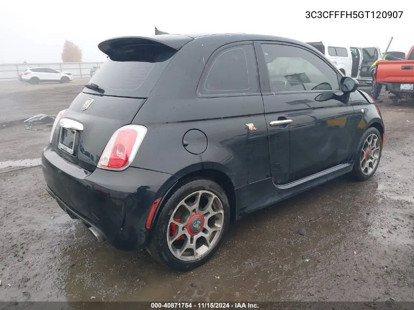 2016 Fiat 500 Abarth VIN: 3C3CFFFH5GT120907 Lot: 40871754