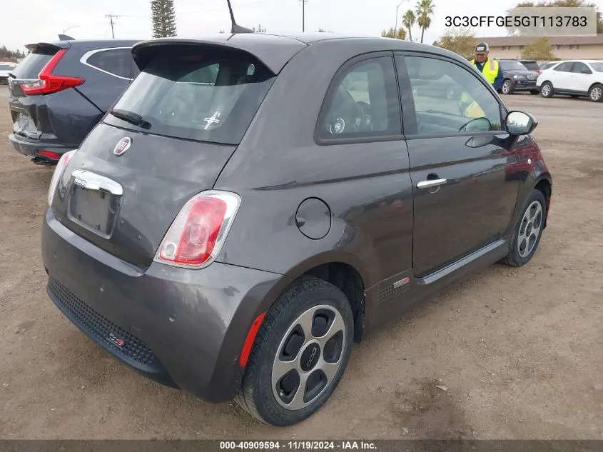 2016 Fiat 500E Battery Electric VIN: 3C3CFFGE5GT113783 Lot: 40909594