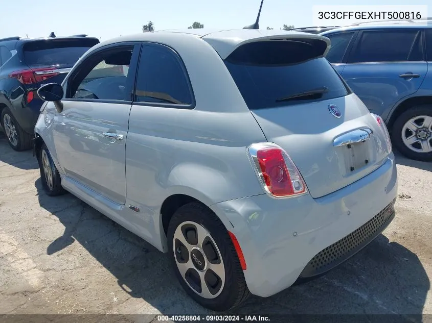 2017 Fiat 500E Battery Electric VIN: 3C3CFFGEXHT500816 Lot: 40258804