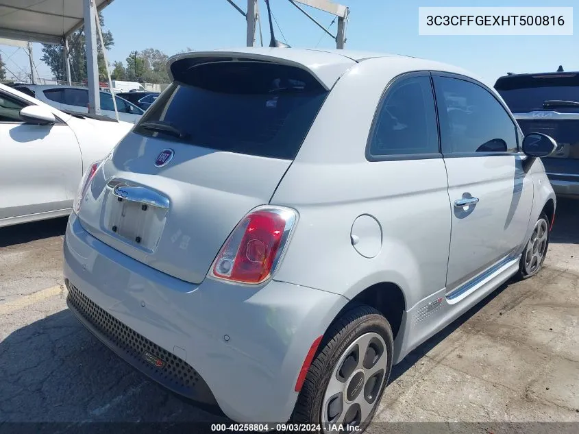 2017 Fiat 500E Battery Electric VIN: 3C3CFFGEXHT500816 Lot: 40258804