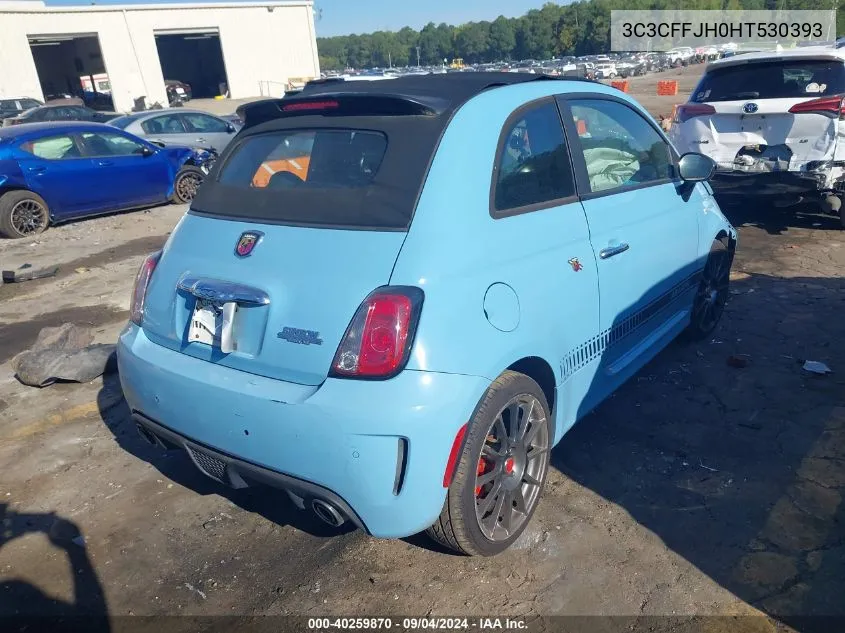 2017 Fiat 500 Abarth VIN: 3C3CFFJH0HT530393 Lot: 40259870