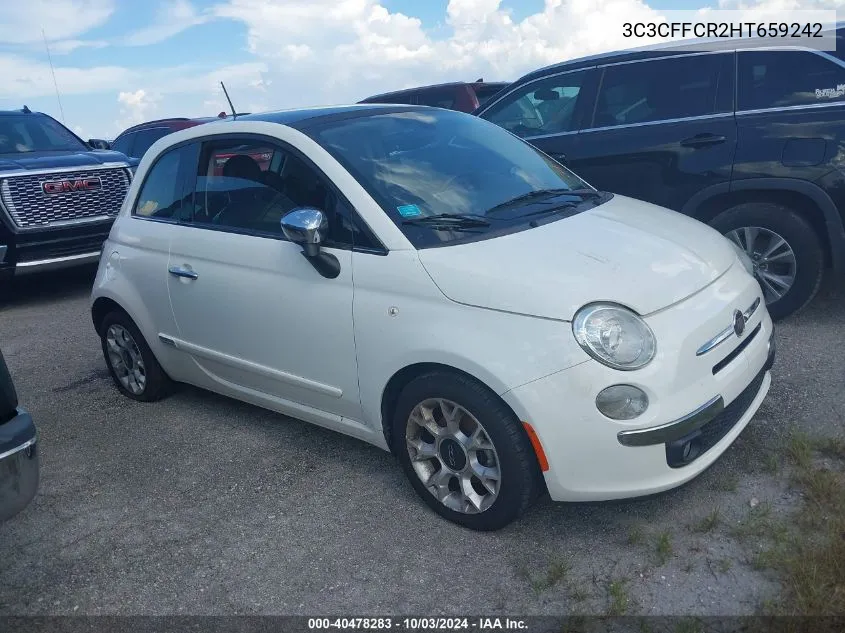 2017 Fiat 500 Lounge VIN: 3C3CFFCR2HT659242 Lot: 40478283