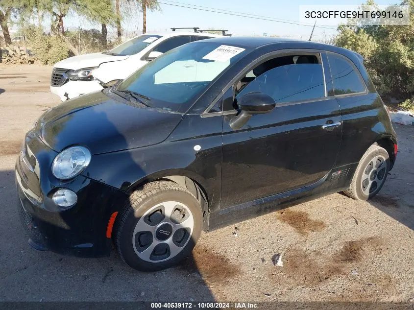 2017 Fiat 500E Electric VIN: 3C3CFFGE9HT699146 Lot: 40539172