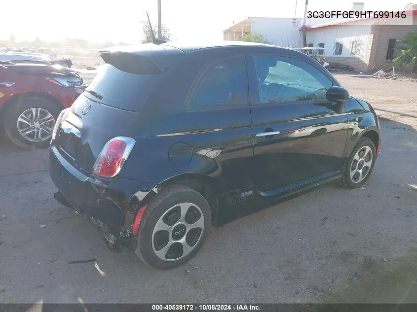 2017 Fiat 500E Electric VIN: 3C3CFFGE9HT699146 Lot: 40539172