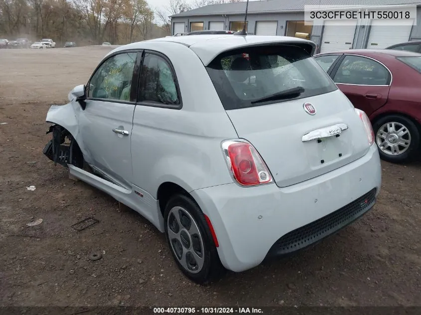 2017 Fiat 500E Battery Electric VIN: 3C3CFFGE1HT550018 Lot: 40730795