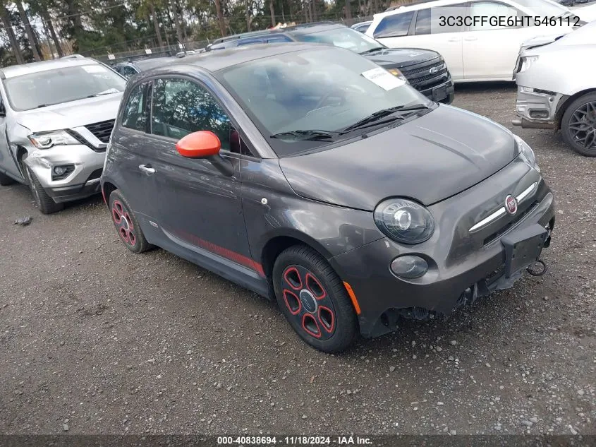 2017 Fiat 500E Battery Electric VIN: 3C3CFFGE6HT546112 Lot: 40838694