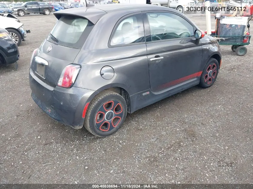 2017 Fiat 500E Battery Electric VIN: 3C3CFFGE6HT546112 Lot: 40838694