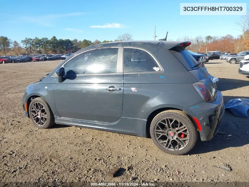 2017 Fiat 500 Abarth VIN: 3C3CFFFH8HT700329 Lot: 40873986