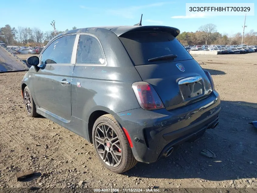 2017 Fiat 500 Abarth VIN: 3C3CFFFH8HT700329 Lot: 40873986