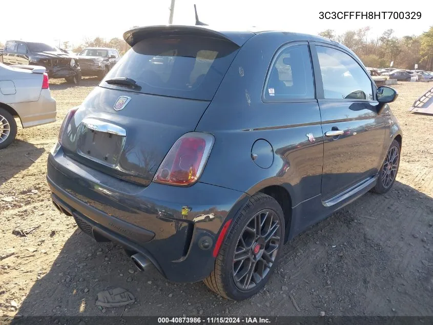 2017 Fiat 500 Abarth VIN: 3C3CFFFH8HT700329 Lot: 40873986