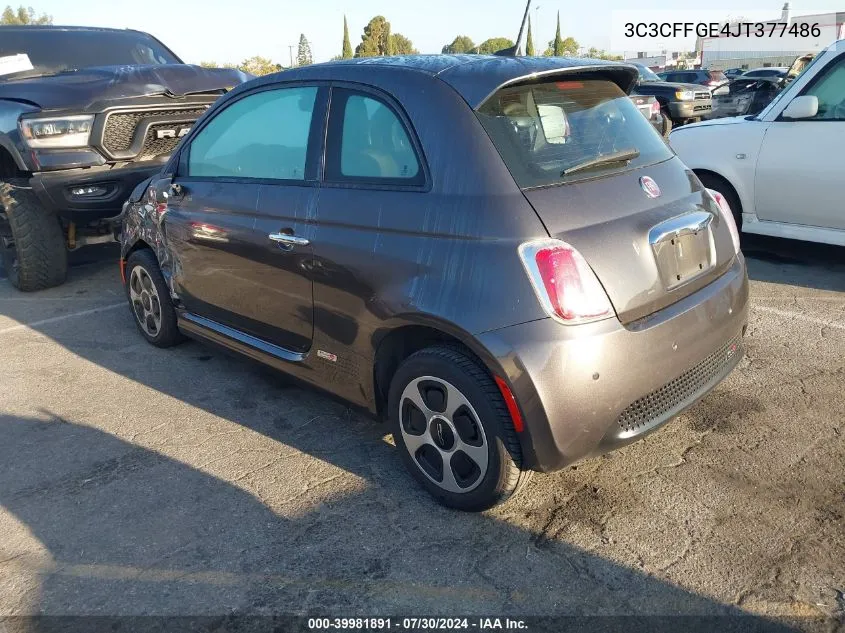 3C3CFFGE4JT377486 2018 Fiat 500E Battery Electric