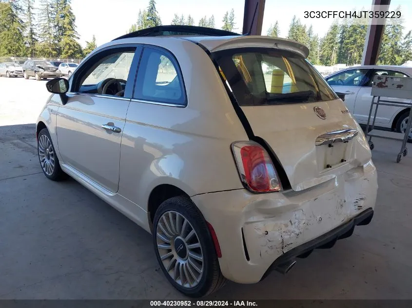 2018 Fiat 500 Lounge VIN: 3C3CFFCH4JT359229 Lot: 40230952