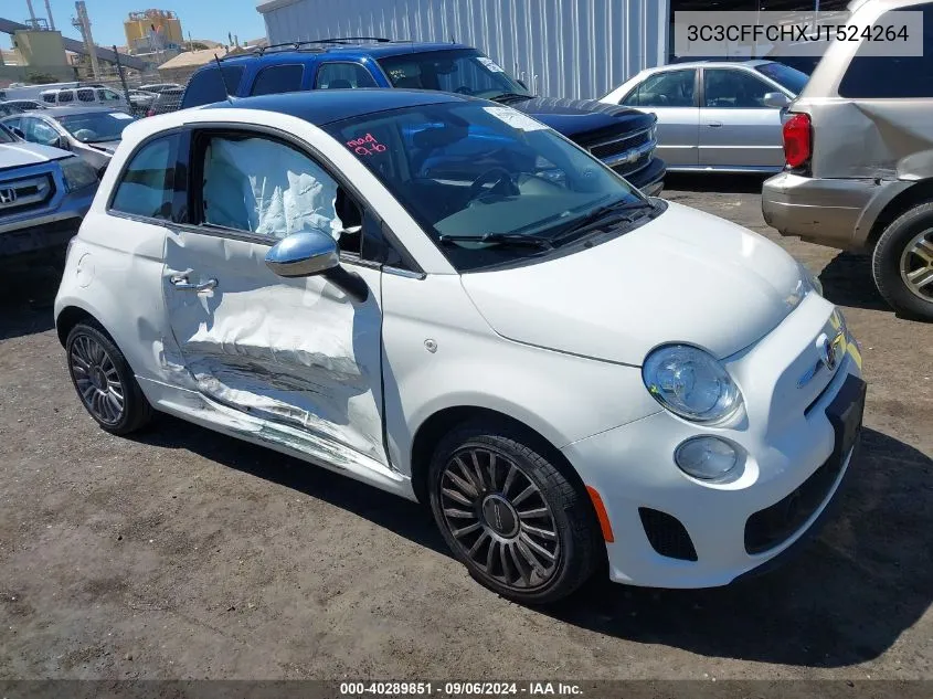 2018 Fiat 500 Lounge VIN: 3C3CFFCHXJT524264 Lot: 40289851