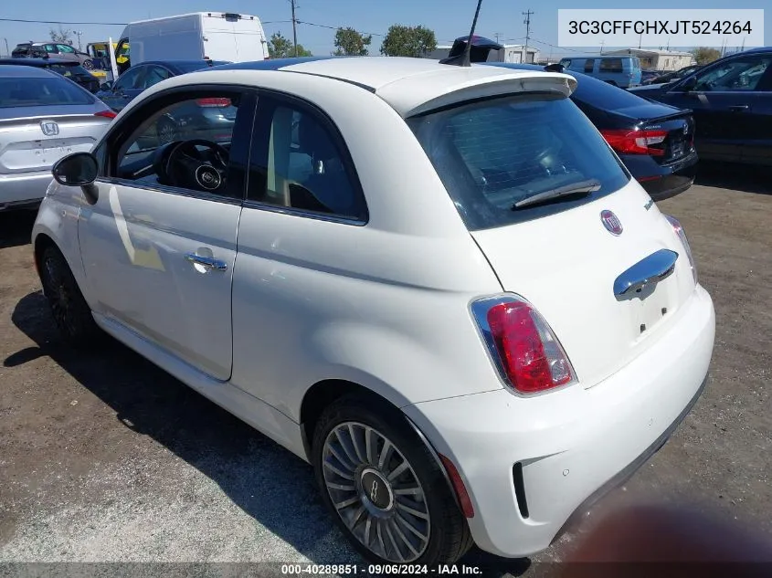 3C3CFFCHXJT524264 2018 Fiat 500 Lounge