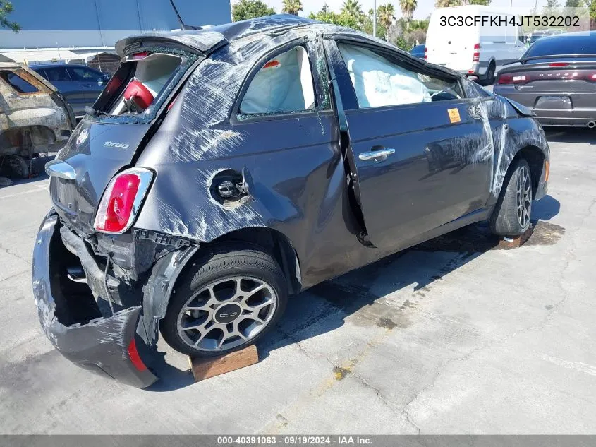 2018 Fiat 500 Pop VIN: 3C3CFFKH4JT532202 Lot: 40391063